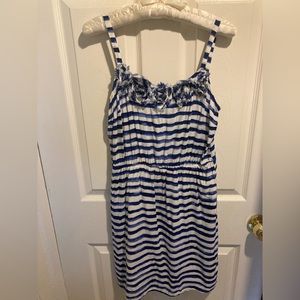 Ann Taylor LOFT Blue and White Striped Sundress - Size 6 - Excellent Condition